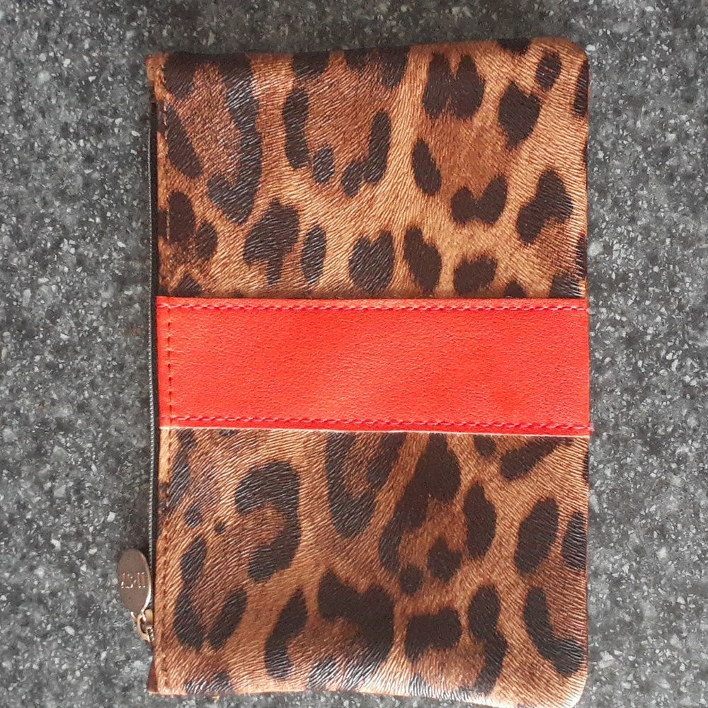 IPSY Leopard print & Orange Glam Bag Makeup Bag